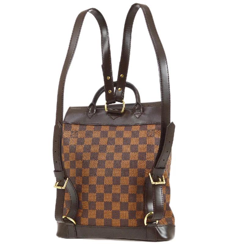 Ladies Louis Vuitton shoulder bags with a wide - width strap for comfortLOUIS VUITTON 1999 SOHO BACKPACK BAG DAMIER N51132