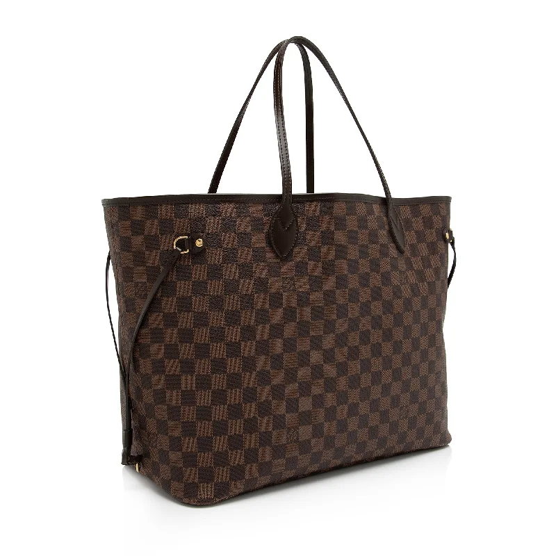 Louis Vuitton bags with a chain - link trim and a leather body for a modern edgeLouis Vuitton Damier Ebene Neverfull GM Tote (sk0z7h)