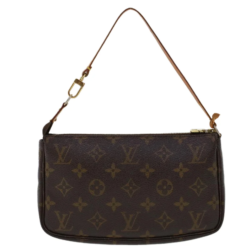 Louis Vuitton bags with a zip - around closure for enhanced securityLOUIS VUITTON Monogram Pochette Accessoires Pouch M51980 LV Auth 47608