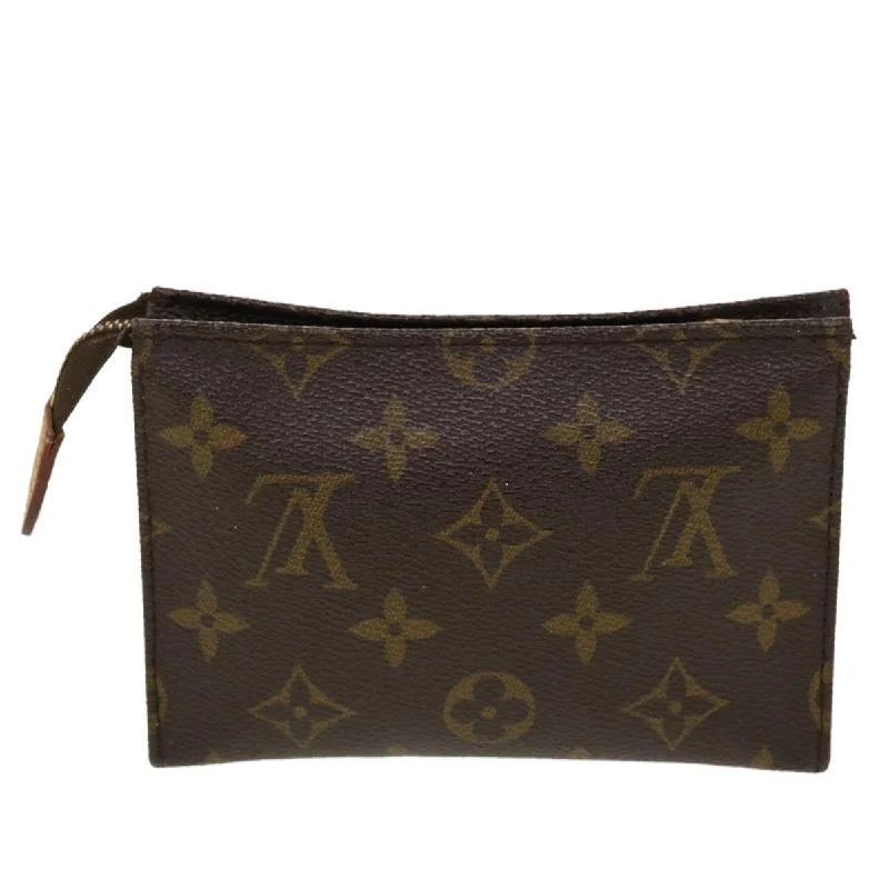 Louis Vuitton handbags with a back - zip pocket for storing valuablesLouis Vuitton Monogram Poche Toilette 15 Pouch M47546 LV Auth 44481