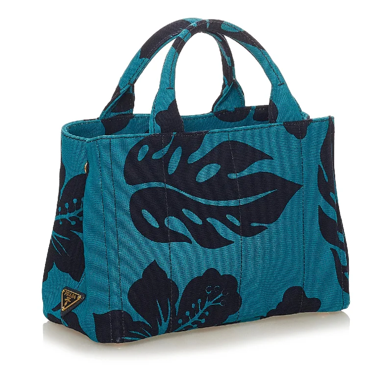 Ladies Prada shoulder bags with a tassel - adorned zipper for added charmPrada Printed Canvas Satchel 27800