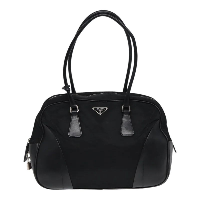 Prada Cahier bags with a monogram - embossed leather surfacePRADA Bowling Shoulder Bag