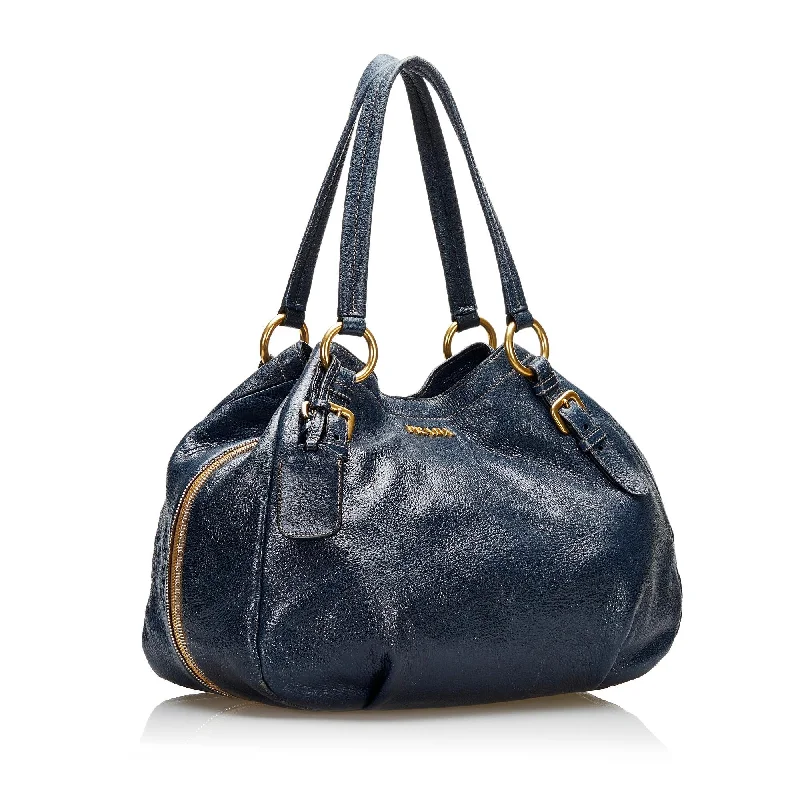 Prada Cleo bags with a snakeskin - effect panel for a bold and trendy lookPrada Leather Shoulder Bag 36104