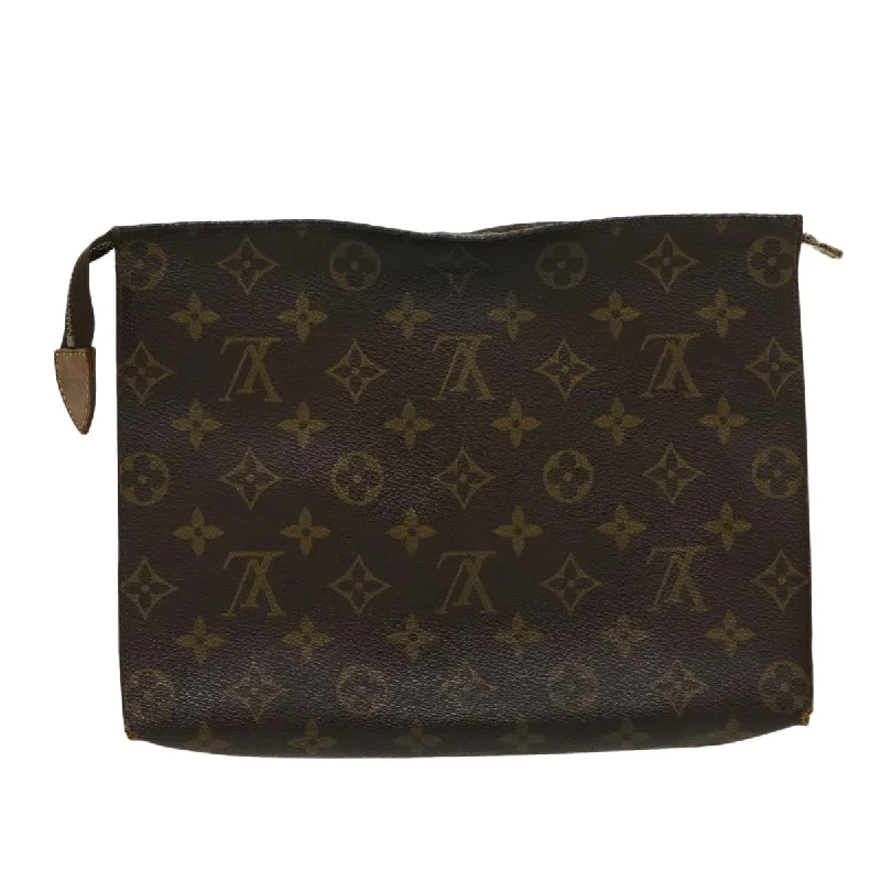 Louis Vuitton tote bags with a printed LV logo on the front for brand visibilityLOUIS VUITTON Monogram Poche Toilette 26 Pouch M47542 LV Auth 30196