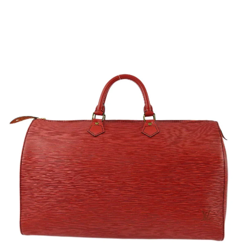 Ladies Louis Vuitton shoulder bags with a single - handle silhouetteLouis Vuitton 1990 Red Epi Speedy 40 Handbag M42987