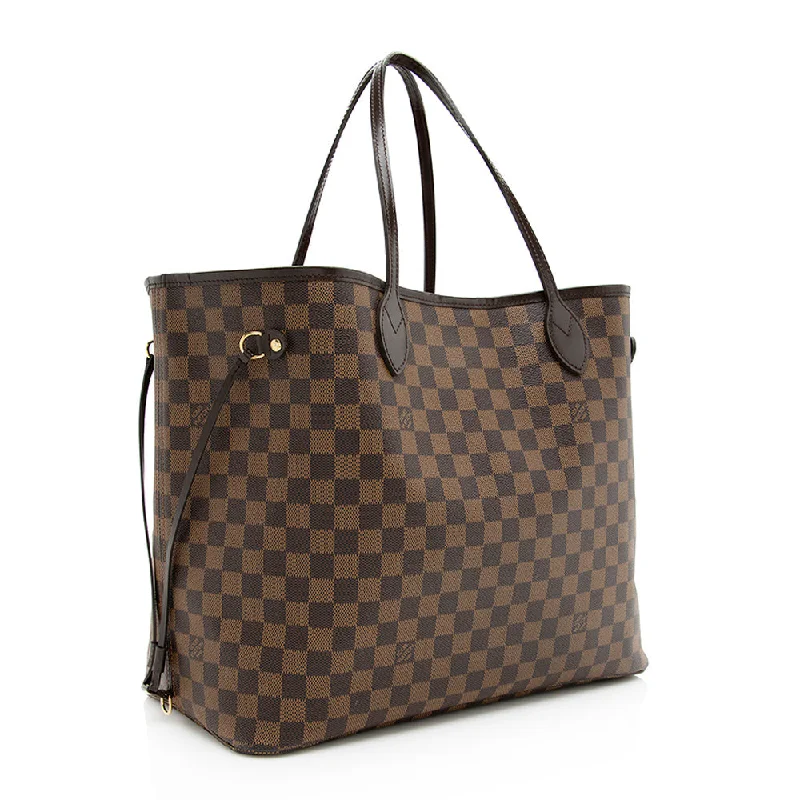 Louis Vuitton bags with a front - zip pocket for small items like keysLouis Vuitton Damier Ebene Neverfull GM Tote (20137)