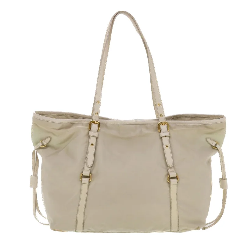 Prada crossbody bags with a printed floral pattern for a feminine touchPrada Tote Bag Nylon Beige  44395