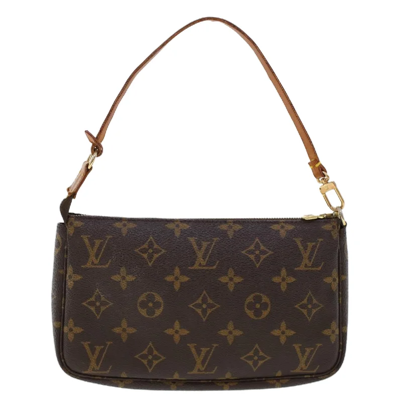 Louis Vuitton handbags with a back - zip pocket for storing valuablesLOUIS VUITTON Monogram Pochette Accessoires Pouch M51980 LV Auth 46984