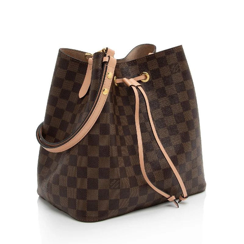 Louis Vuitton tote bags with a double - handle and shoulder - strap optionLouis Vuitton Damier Ebene Neonoe Shoulder Bag (CfJi5D)