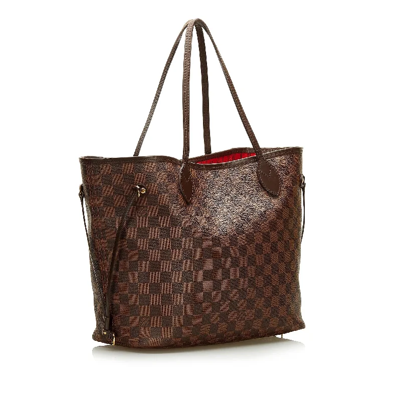 Louis Vuitton bags with a detachable mobile phone holder for convenienceLouis Vuitton Damier Ebene Neverfull MM (37251)