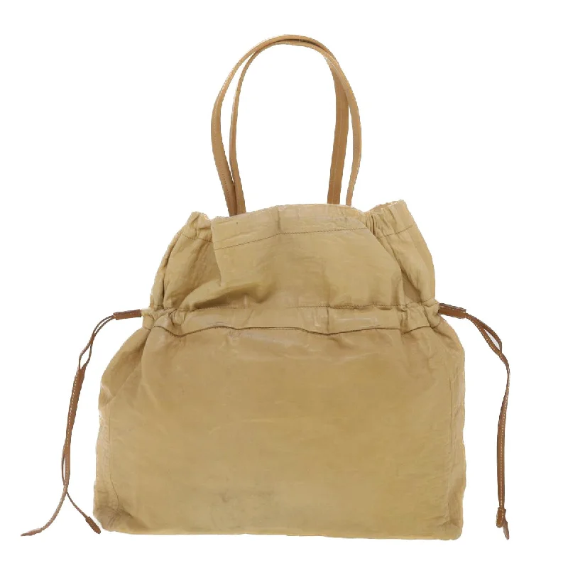 Prada Cleo bags with a snakeskin - effect panel for a bold and trendy lookPrada Tote Bag Leather Beige  bs4283