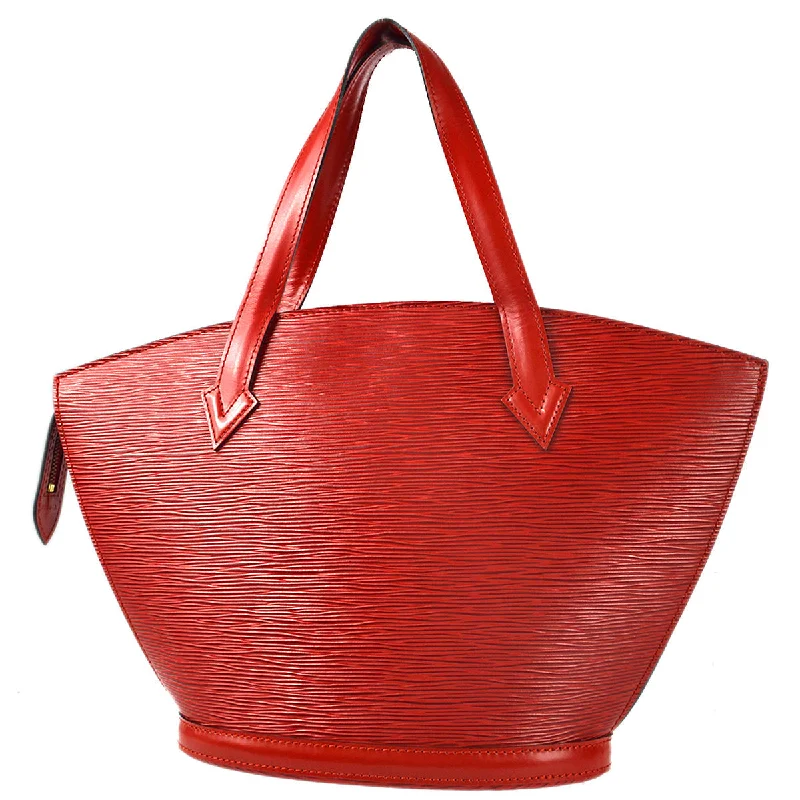 Louis Vuitton bags with a chain - link trim and a leather body for a modern edgeLouis Vuitton 1994 Red Epi Saint Jacques M52277