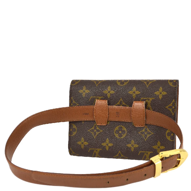 Louis Vuitton bags with a front - zip pocket for small items like keysLouis Vuitton 1995 Monogram Arche Belt Bum Bag M51975