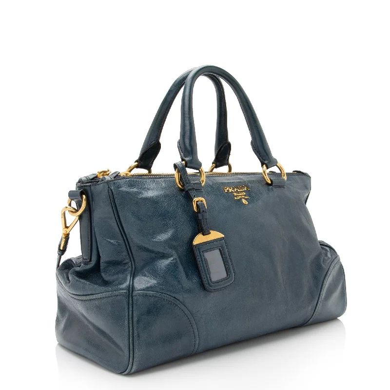 Prada Cahier bags with a leather - wrapped handle for a luxurious feelPrada Vitello Shine Satchel (SHF-UV9u3T)