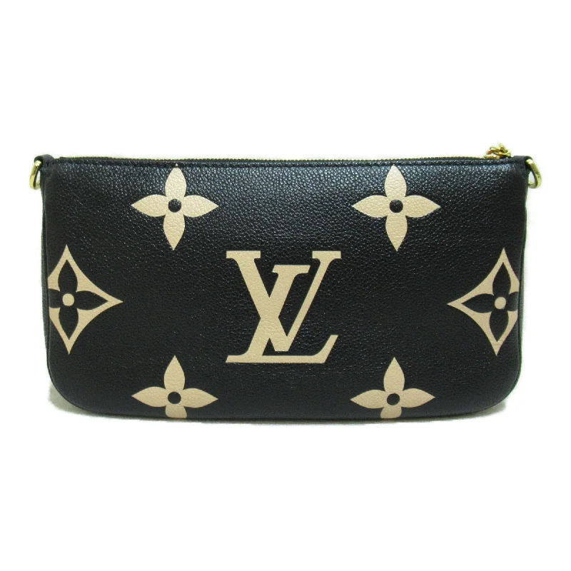 Louis Vuitton handbags with a beaded trim for a touch of glamourLouis Vuitton Multi Pochette Accessoires Black Monogram empreinte leather M45777