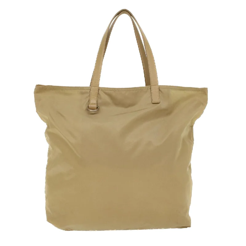 Prada tote bags with a spacious interior and a magnetic - snap closurePrada Tote Bag Nylon Beige  bs6674