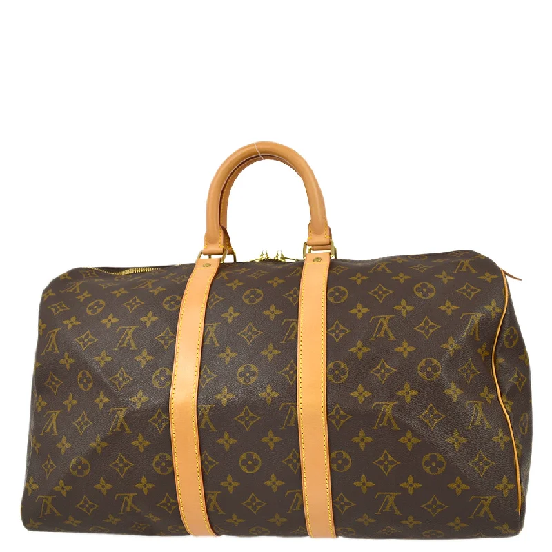 Louis Vuitton handbags with a back - zip pocket for storing valuablesLouis Vuitton 1999 Monogram Keepall 45 M41428