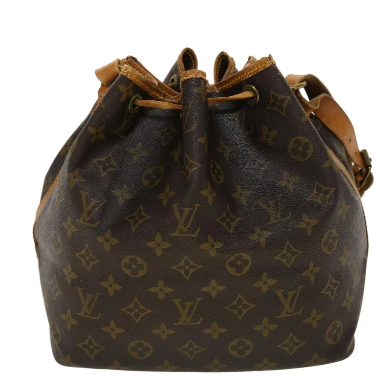 Louis Vuitton backpacks with a padded back panel for comfort during long - wearLouis Vuitton Monogram Petit Noe Shoulder Bag M42226 LV Auth 45002