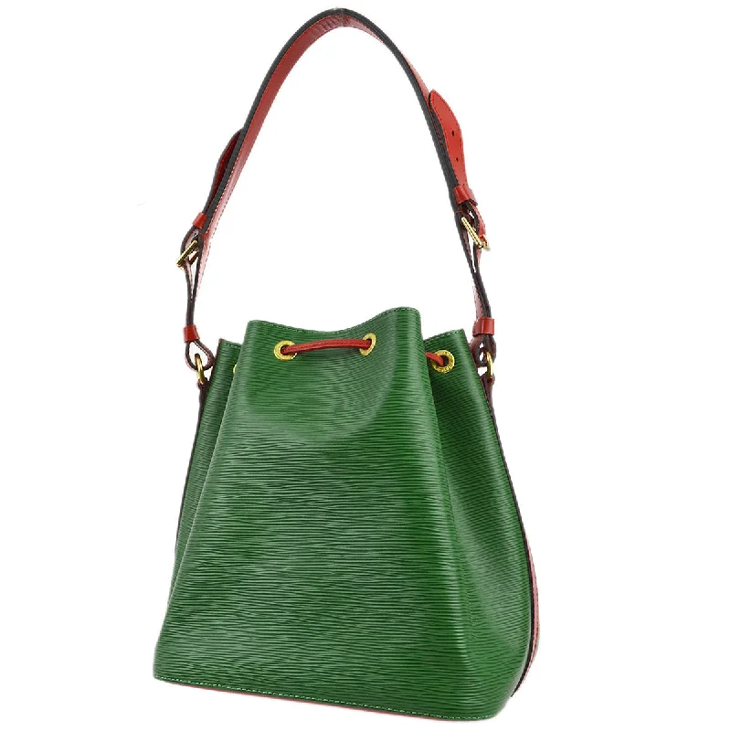 Louis Vuitton Twist bags with a crystal - embellished LV - turnlockLouis Vuitton 1995 Green Red Epi Petite Noe Bucket Shoulder Bag M44147