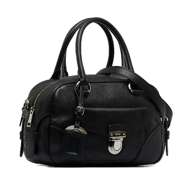 Prada Cleo bags with a crystal - embellished logo for added luxuryPrada Leather Satchel (SHG-0cTmbW)