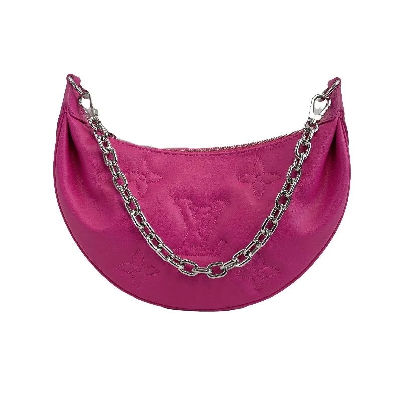 Louis Vuitton bags with a front - flap pocket for quick - access itemsLOUIS VUITTON - NEW Over the Moon Monogram Rose Miami Pink Shoulder Chain Strap