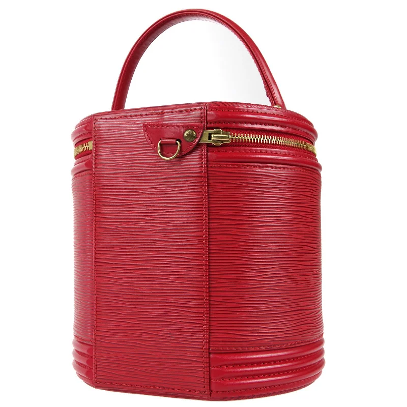 Ladies Louis Vuitton Capucines bags with gold - toned hardwareLouis Vuitton 1996 Cannes Vanity Handbag Red Epi M48037