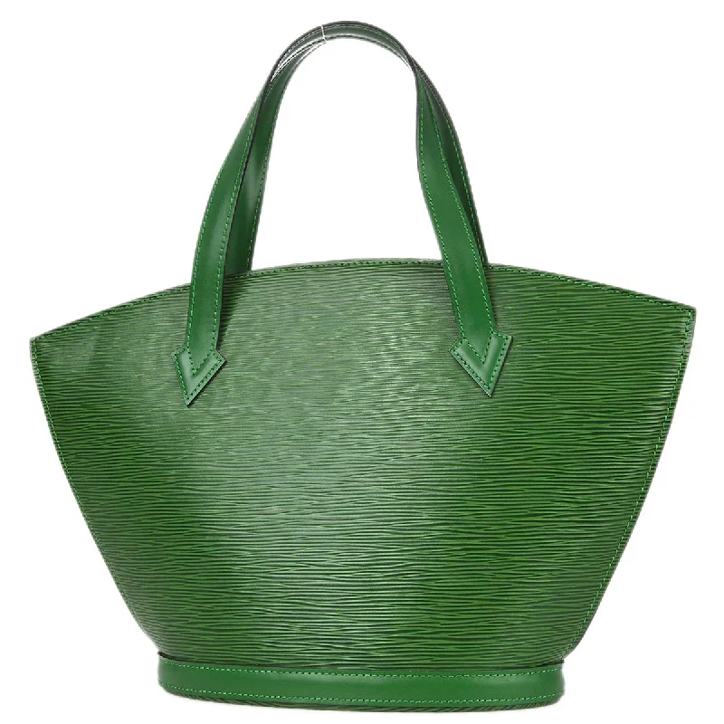 Louis Vuitton tote bags with a water - resistant coating for outdoor useLouis Vuitton 1995 Green Epi Saint Jacques Tote Handbag M52274