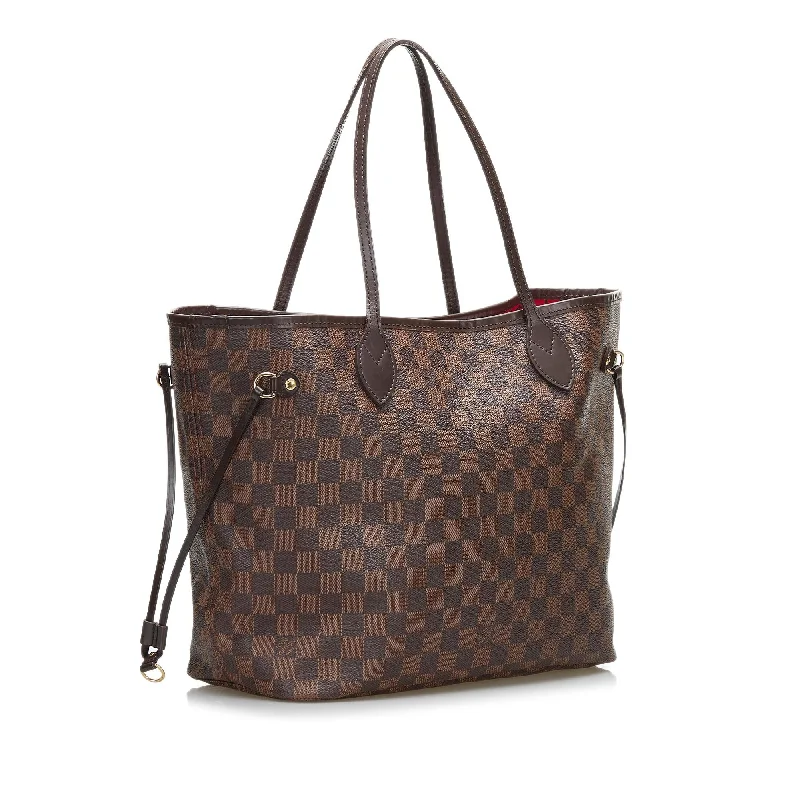 Louis Vuitton bags with a chain - link trim and a leather body for a modern edgeLouis Vuitton Damier Ebene Neverfull MM (36613)