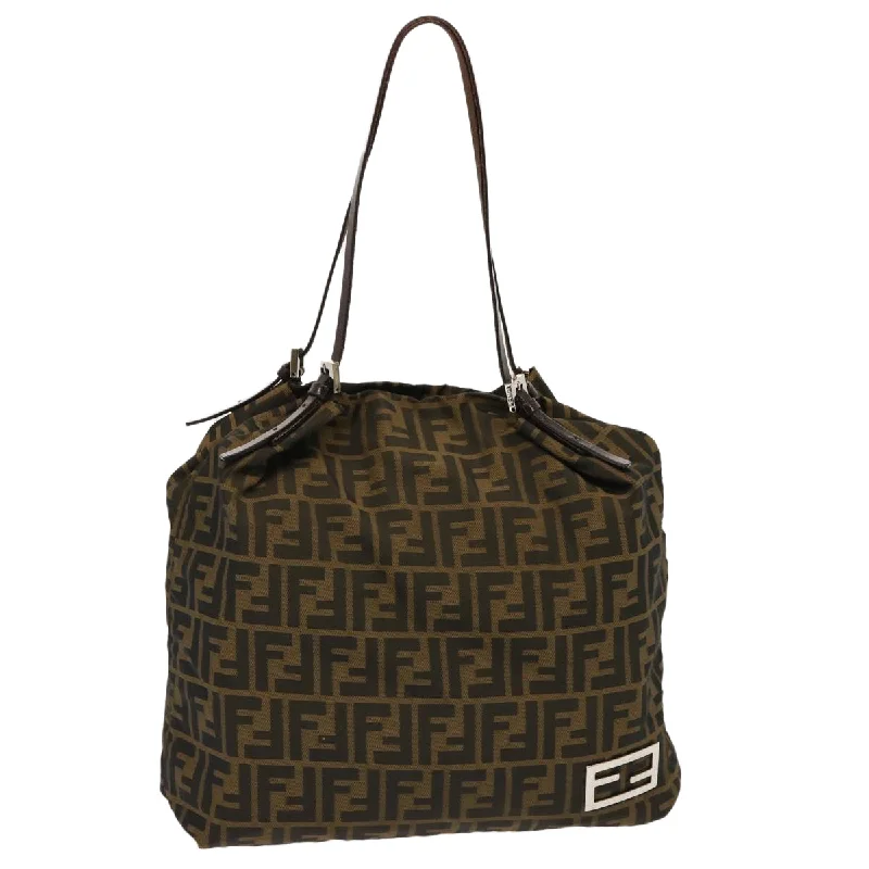 Fendi Baguette bags in a limited - edition colorway for a rare and exclusive lookFENDI Zucca Canvas Tote Bag Brown  71834