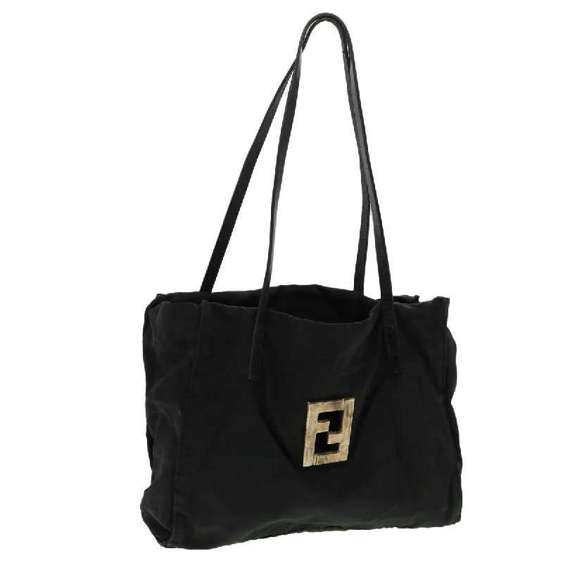 Fendi By The Way bags with a large capacity and a drawstring closureFENDI Zucca Canvas Tote Bag Nylon Black  rd3648