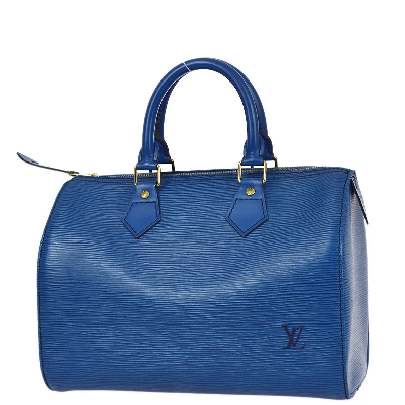 Ladies Louis Vuitton Capucines bags with gold - toned hardwareLouis Vuitton 1992 Blue Epi Speedy 25 Handbag M43015