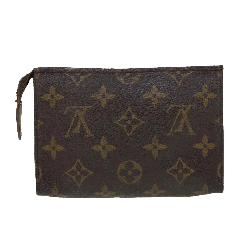 Louis Vuitton bags with a front - flap pocket for quick - access itemsLouis Vuitton Monogram Poche Toilette 15 Pouch M47546 LV Auth 43639