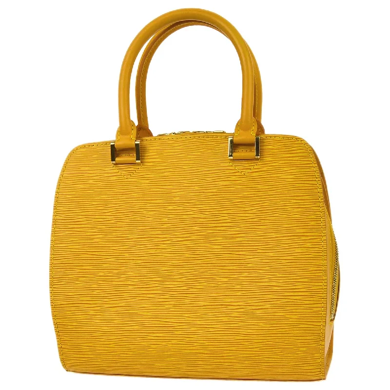 Louis Vuitton Alma bags with a leather - wrapped handle for a luxurious feelLouis Vuitton 1998 Yellow Epi Pont Neuf Handbag M52059