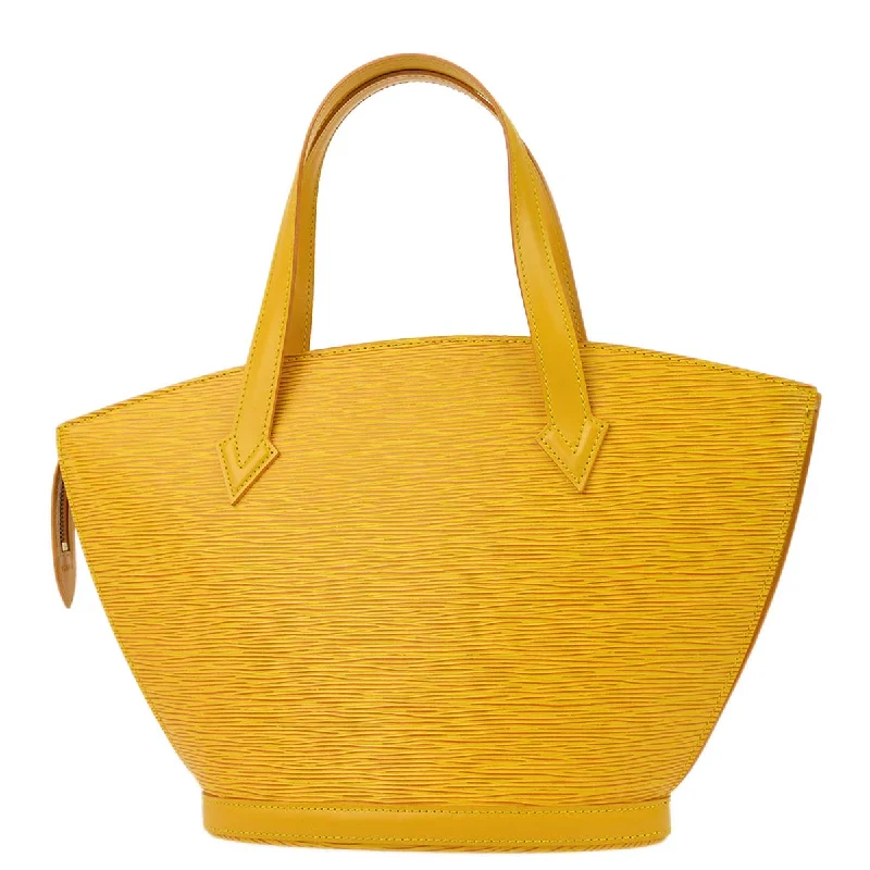 Louis Vuitton handbags with a patent - leather finish for a shiny lookLouis Vuitton 1996 Yellow Epi Saint Jacques Tote Handbag M52279