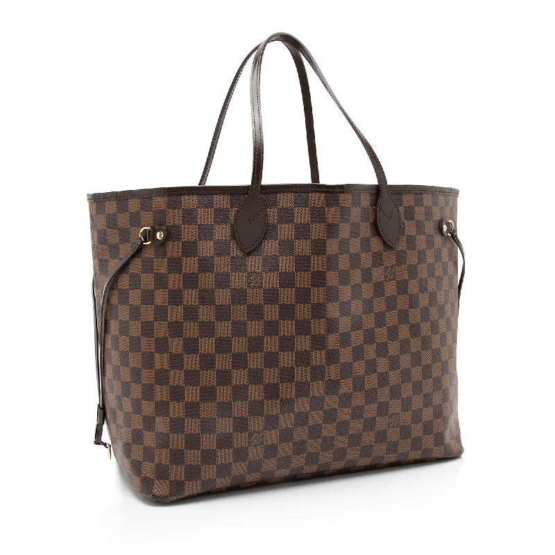 Ladies Louis Vuitton shoulder bags with a magnetic - closure flap for easeLouis Vuitton Damier Ebene Neverfull GM Tote (23718)