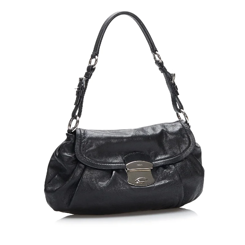 Prada bags with a front - zip pocket for small items like cards and keysPrada Leather Handbag nn7VSS