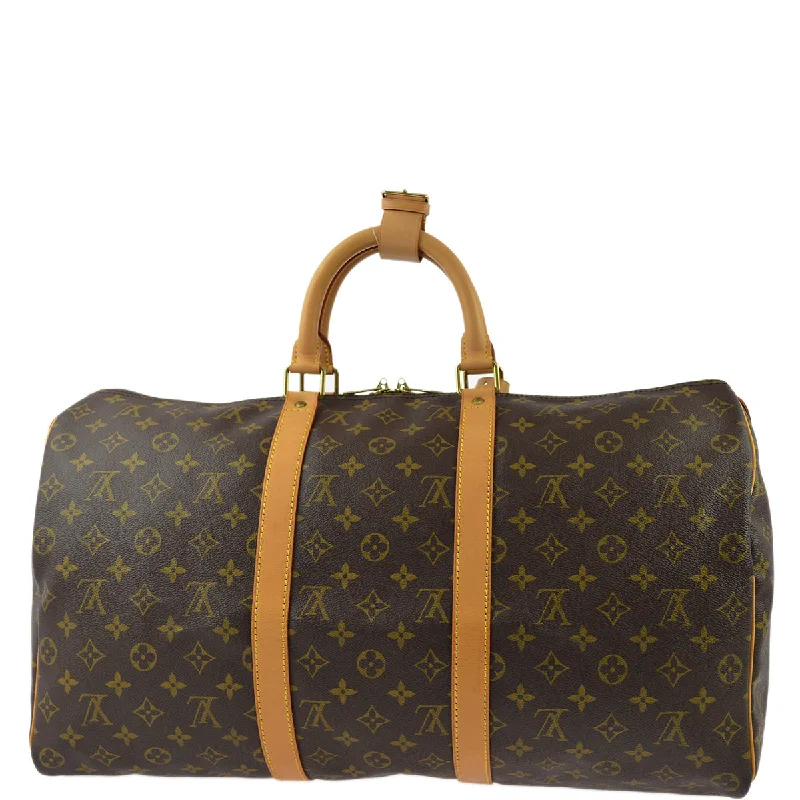 Louis Vuitton tote bags with a double - handle and shoulder - strap optionLouis Vuitton 1996 Monogram Keepall 50 Duffle Travel Handbag M41426