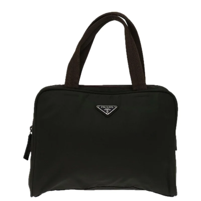 Prada bags with a front - zip pocket for small items like cards and keysPRADA Tessuto Handbag