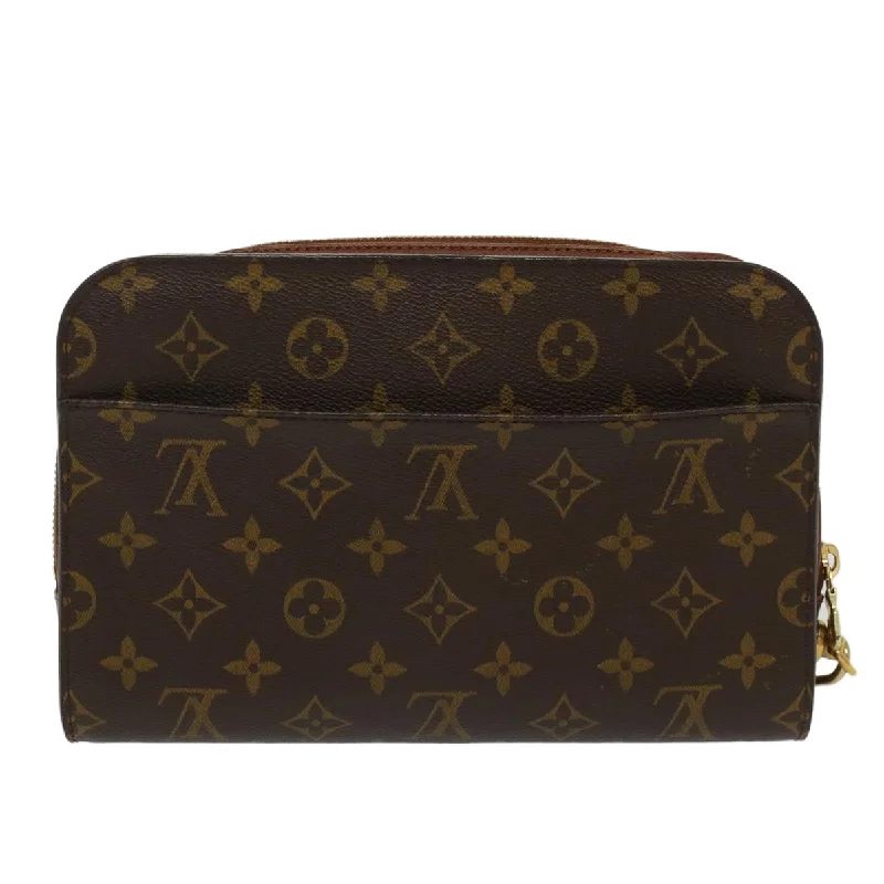 Louis Vuitton backpacks with a padded back panel for comfort during long - wearLOUIS VUITTON Monogram Orsay Clutch Bag M51790 LV Auth ep1234