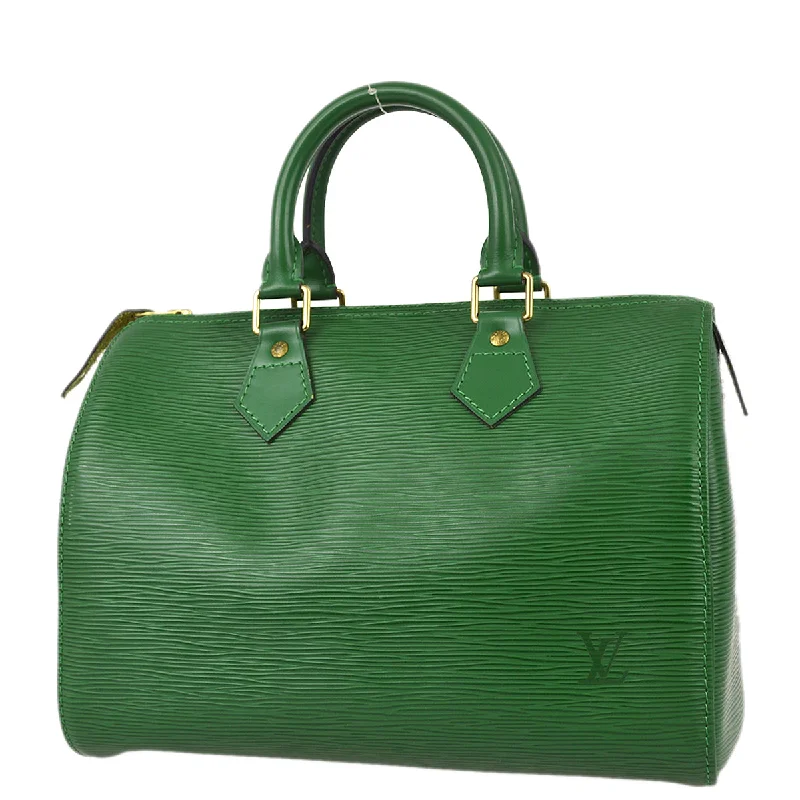 Louis Vuitton handbags with a metal - framed clasp for durabilityLouis Vuitton 1995 Green Epi Speedy 25 Handbag M43014