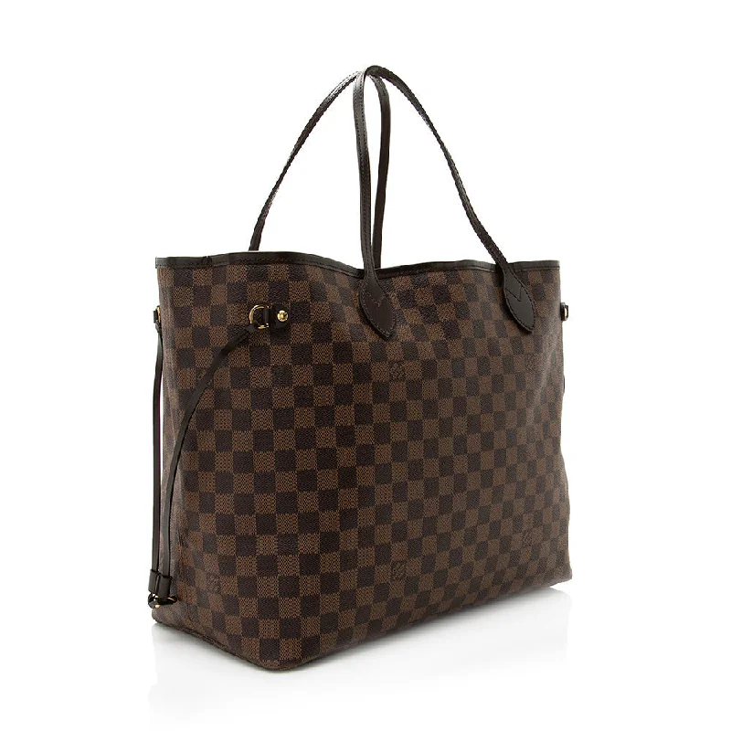 Louis Vuitton bags with a zippered interior pocket for better organizationLouis Vuitton Damier Ebene Neverfull GM Tote (19779)