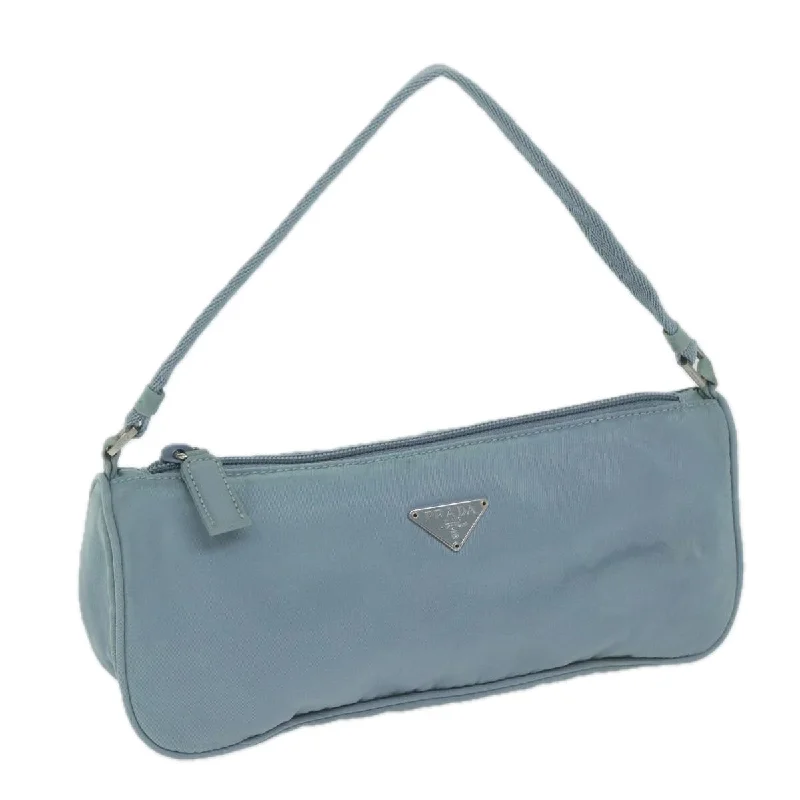 Ladies Prada Re - Edizione 2005 bags in a pastel color for a soft lookPRADA Accessory Pouch Nylon Blue Auth yk10185