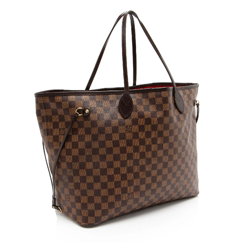 Louis Vuitton backpacks with a padded back panel for comfort during long - wearLouis Vuitton Damier Ebene Neverfull GM Tote (2ox6MI)