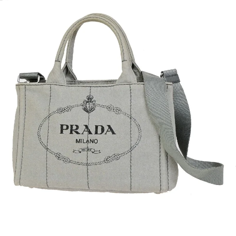 Prada nylon backpacks with a multi - pocket design for better organizationPRADA Canapa Handbag