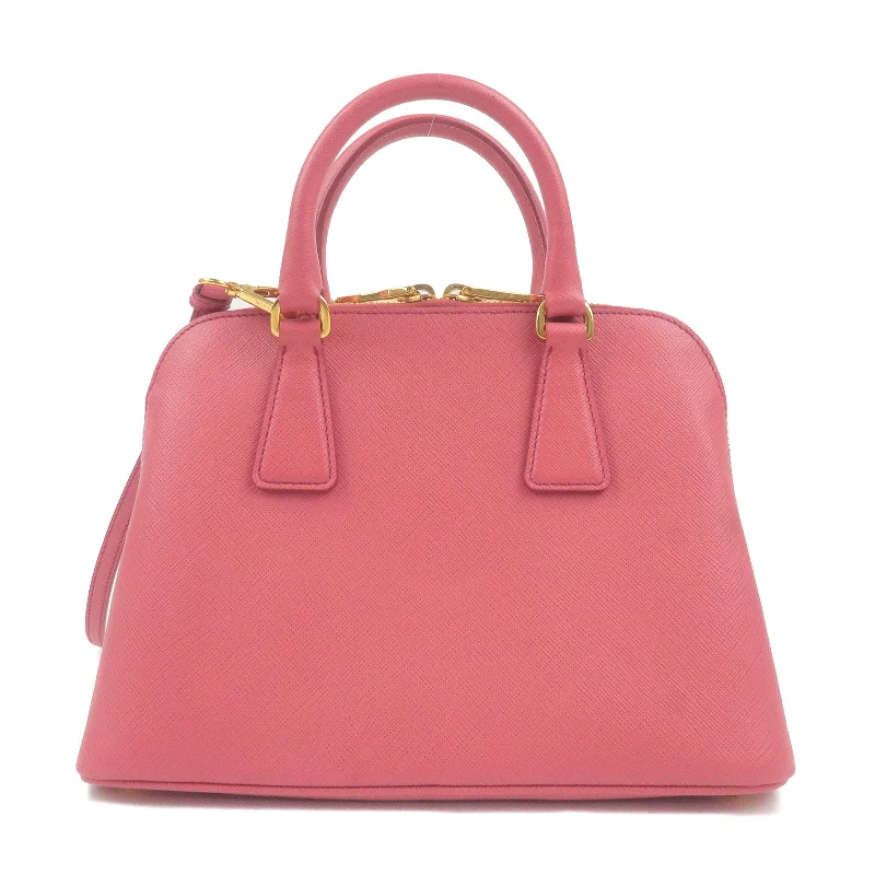 Prada crossbody bags in a vibrant red for a bold fashion statementPRADA Leather 2Way Hand Bag Shoulder Bag Pink BL0838