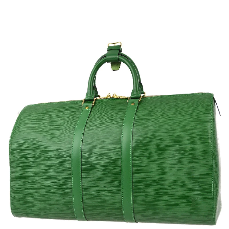 Louis Vuitton bags with a front - flap pocket for quick - access itemsLouis Vuitton 1996 Green Epi Keepall 45 Travel Duffle Handbag M42974