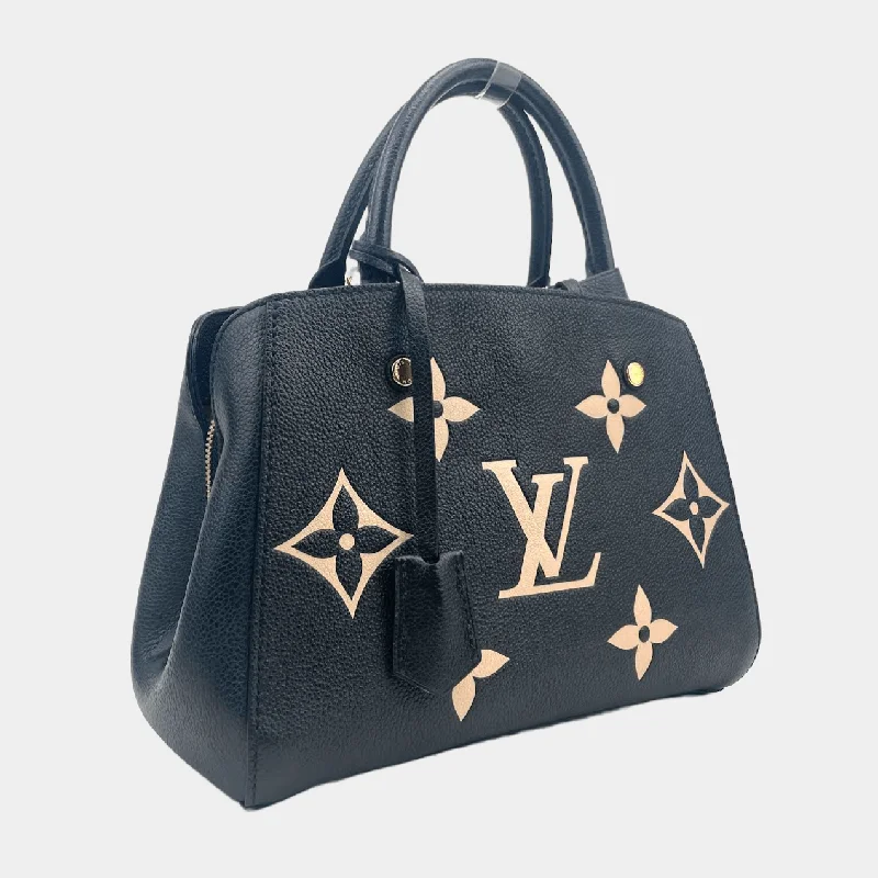 Medium - sized Louis Vuitton tote bags for work and shoppingLouis Vuitton Montaigne BB BiColor Empreinte Giant Monogram