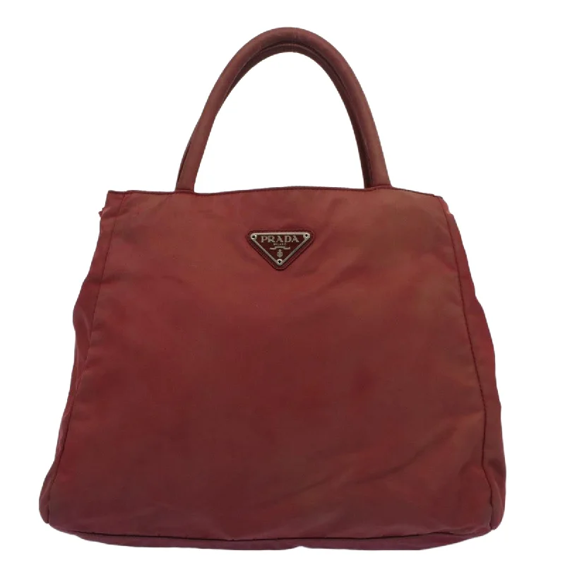 Ladies Prada Galleria bags with gold - toned hardware for a luxurious touchPRADA Tessuto Handbag