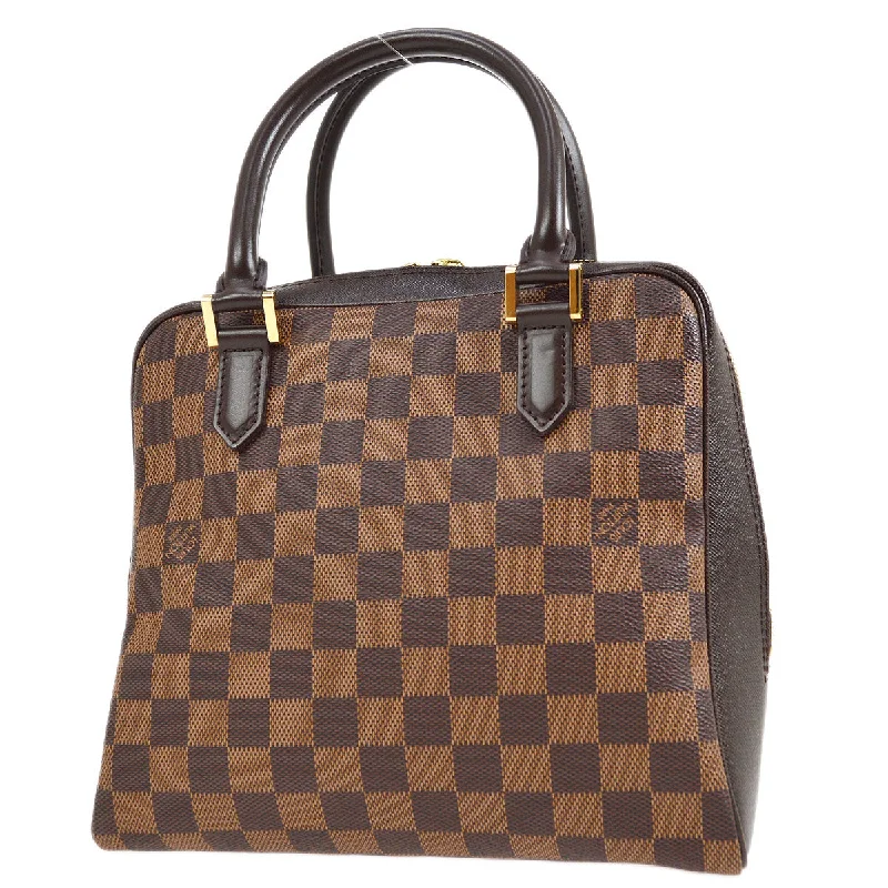 Louis Vuitton bags with a chain - link trim and a leather body for a modern edgeLOUIS VUITTON 2000 BRERA HAND BAG DAMIER N51150