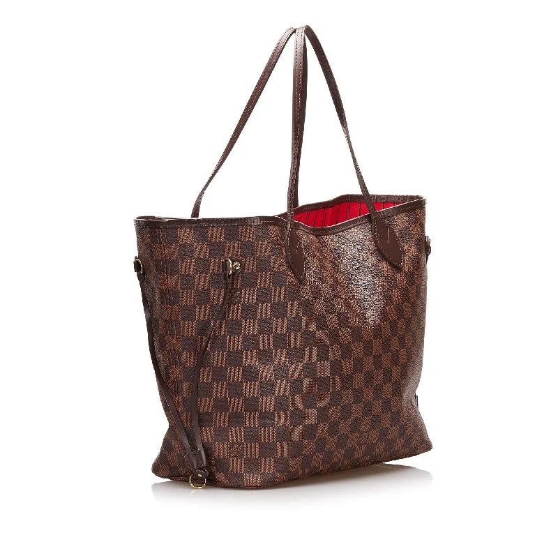 Ladies Louis Vuitton shoulder bags with a single - handle silhouetteLouis Vuitton Damier Ebene Neverfull MM (37015)